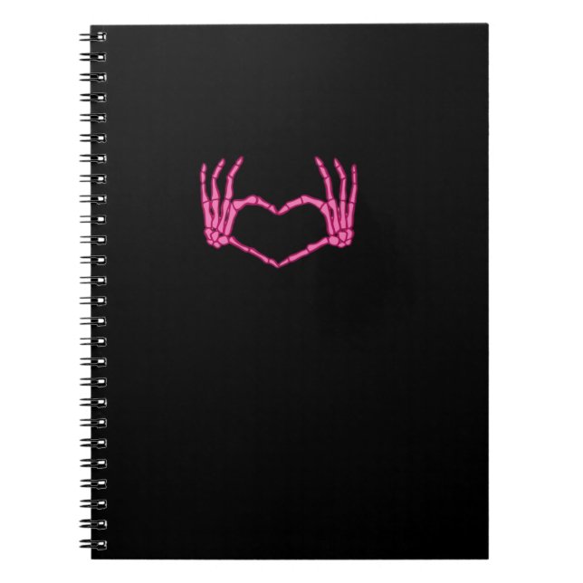 Skeleton Heart Hands Classic Notebook (Front)