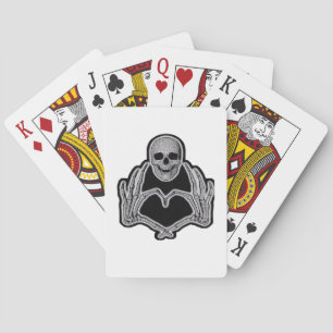 Skeleton Heart Hands  Classic Playing Cards