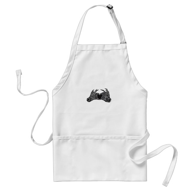 Skeleton Heart Hands - Classic Standard Apron (Front)
