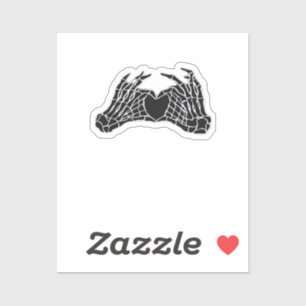 Skeleton Heart Hands Clean Graphic Mood