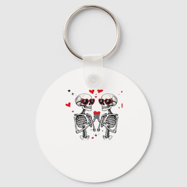 Skeleton Heart Hands For Trending Keychain (Front)