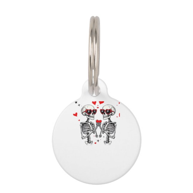 Skeleton Heart Hands For Trending Pet Tag (Front)