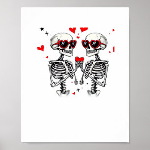 Skeleton Heart Hands For Trending Poster