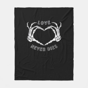 Skeleton Heart Hands Funny Classic Style Fleece Blanket