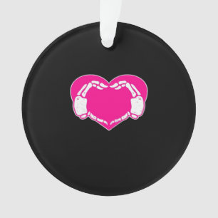 Skeleton Heart Hands Gothic Classic Look Ornament