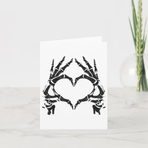 Skeleton Heart Hands - Halloween - Skeleton Hands  Card