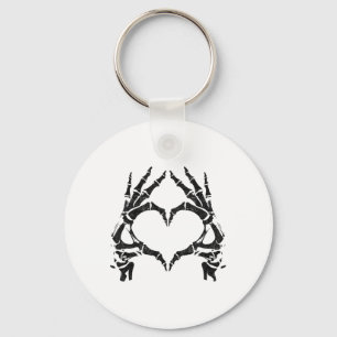Skeleton Heart Hands - Halloween - Skeleton Hands  Keychain