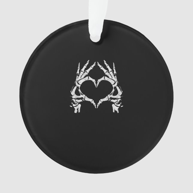 Skeleton Heart Hands - Halloween - Skeleton Hands  Ornament (Front)