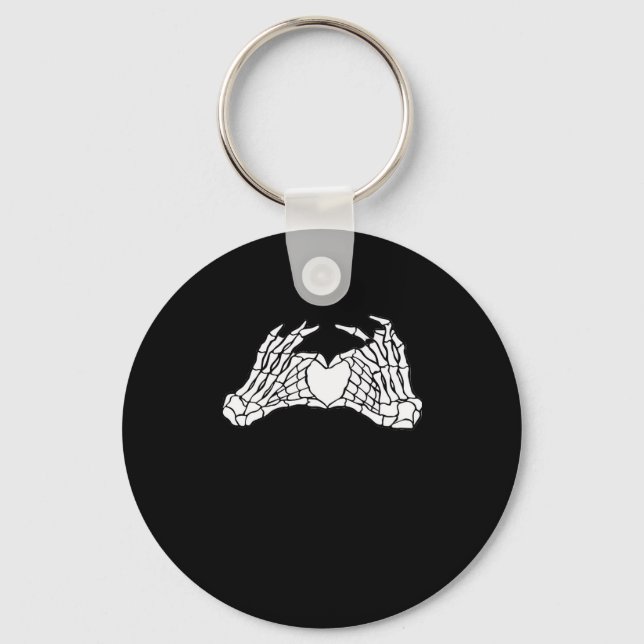 Skeleton Heart Hands - Light Keychain (Front)