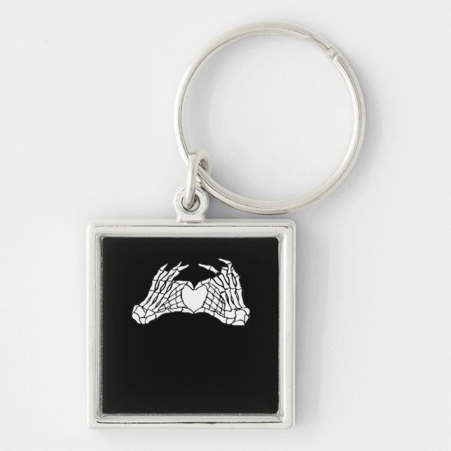 Skeleton Heart Hands - Light Keychain (Front)
