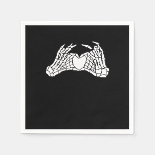 Skeleton Heart Hands - Light Napkin