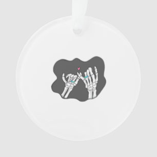 Skeleton Heart Hands  Promise Ornament