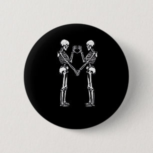 Skeleton Heart Hands Sign Halloween Costume Classi 2 Inch Round Button