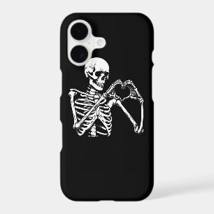 Skeleton Heart Hands Sign Halloween Costume Retro