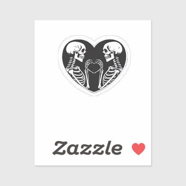 Skeleton Heart Hands Sign Halloween Costume Retro  (Sheet)