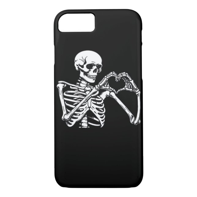 Skeleton Heart Hands Sign Halloween Costume Trendi Case-Mate iPhone Case (Back)