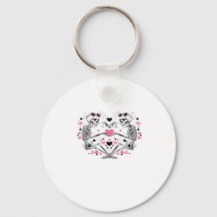 Skeleton Heart Hands Viral Trendy Vibe Keychain