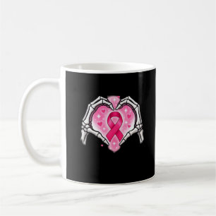 Skeleton Heart Ribbon Awareness Inspirational Desi Coffee Mug