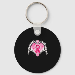 Skeleton Heart Ribbon Awareness Inspirational Desi Keychain