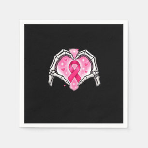 Skeleton Heart Ribbon Awareness Inspirational Desi Napkin