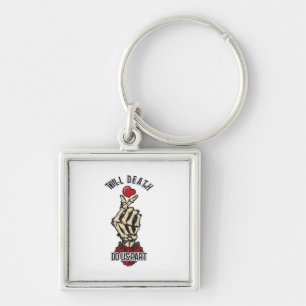 Skeleton Heart Till Death Do Us Part Keychain