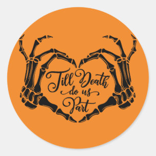 Skeleton Heart Till Death Sticker