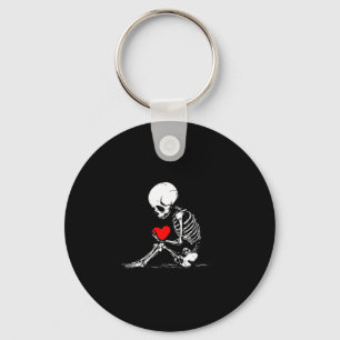 Skeleton Heart Valentines Emo Gothic Minimalist Ck Keychain