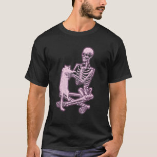 Skeleton Holding A Cat Skeleton & Cat Cat Ideas T-Shirt