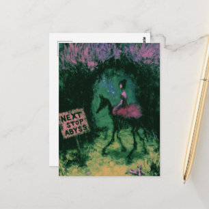 Skeleton Horse and Ballerina Dark Fantasy Postcard