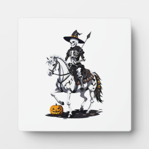 Skeleton Horse Rider - Halloween Skeleton Plaque