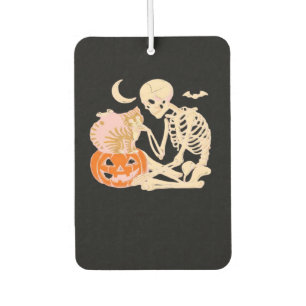 Skeleton Hugging Cat Halloween Cat Lover Cat Class Air Freshener