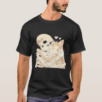 Skeleton Hugging Cat Halloween Cat Lover Cat Mom D