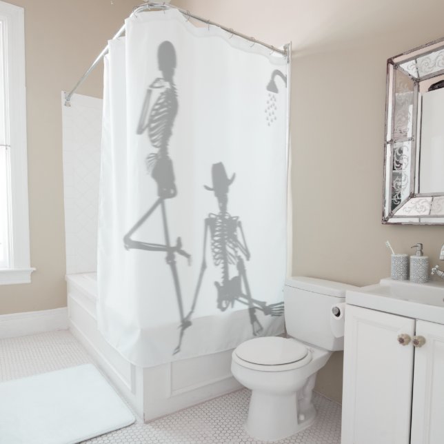 Skeleton Humour Shower Funny Cowboy Silhouette Bat (In Situ)