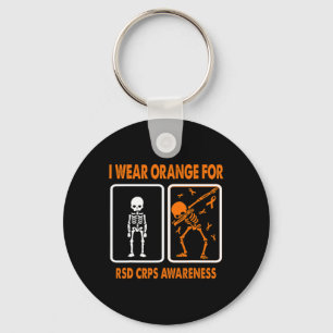 Skeleton I Wear Orange For RSD CRPS Awareness Keychain