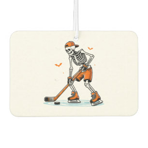 Skeleton Ice Hockey Halloween Boys Funny Halloween Air Freshener
