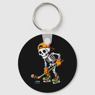Skeleton Ice Hockey Halloween Costume Men Boys Hoc Keychain