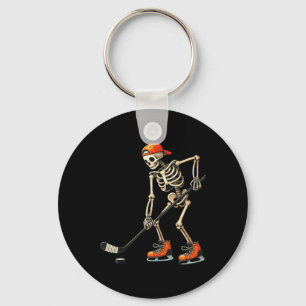 Skeleton Ice Hockey Halloween Costume Men Boys Kid Keychain