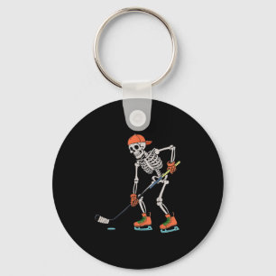 Skeleton Ice Hockey Halloween Costume Men Boys Kid Keychain