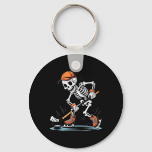 Skeleton Ice Hockey Halloween Costume Men Boys Kid Keychain