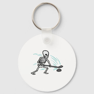 Skeleton Ice Hockey Halloween Costume Men Boys Kid Keychain
