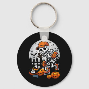 Skeleton Ice Hockey Halloween Costume Men Boys Kid Keychain