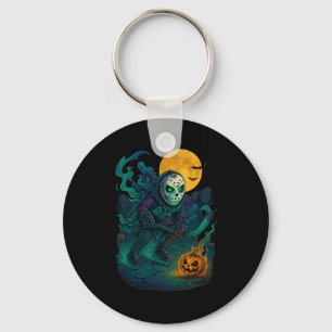 Skeleton Ice Hockey Halloween Sport Costume Men Bo Keychain