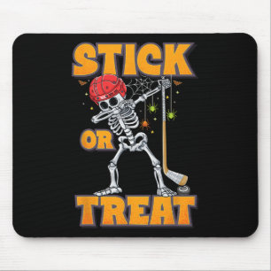Skeleton Ice Hockey Player Halloween Costume Boys Mouse Pad