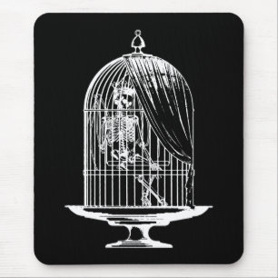 Skeleton in a Birdcage Mouse Pad