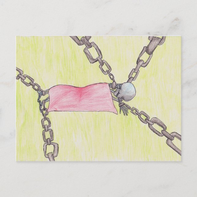 skeleton in chains postcard (Front)