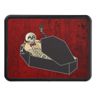 skeleton in coffin hitch cover