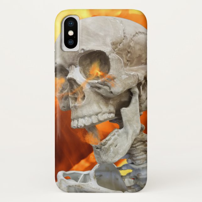 skeleton in flames Case-Mate iPhone case (Back)
