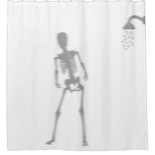 Skeleton In Shower Scary Silhouette Shadow Creepy