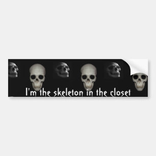 Skeleton in the Closet Personalized Bumper Sticker