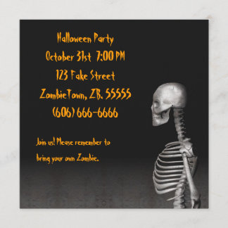 Skeleton - Invitation à la fête d'Halloween